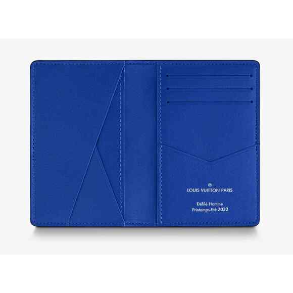 Louis Vuitton Taurillon Monogram Logo Pink Blue Ombre Pocket Organizer Wallet - Picture 9 of 11